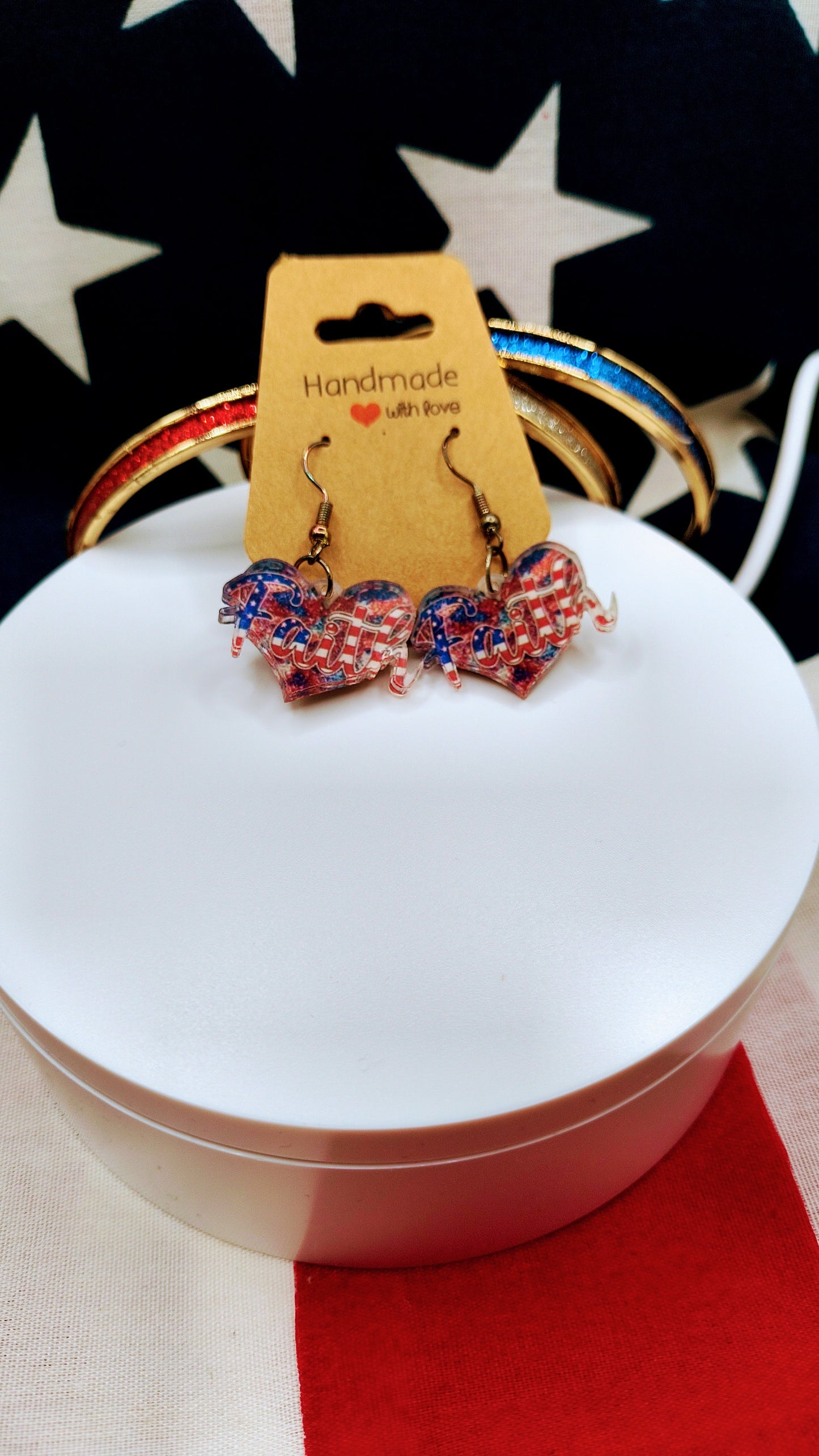 Faith Heart America Earrings