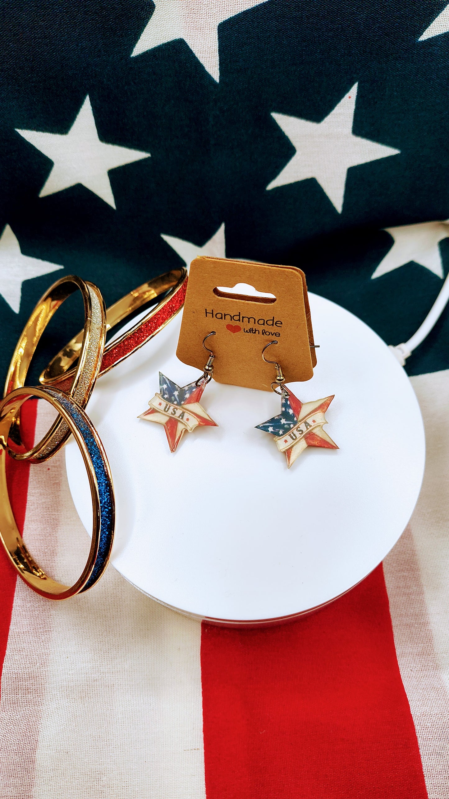 4th of July Earring Stars