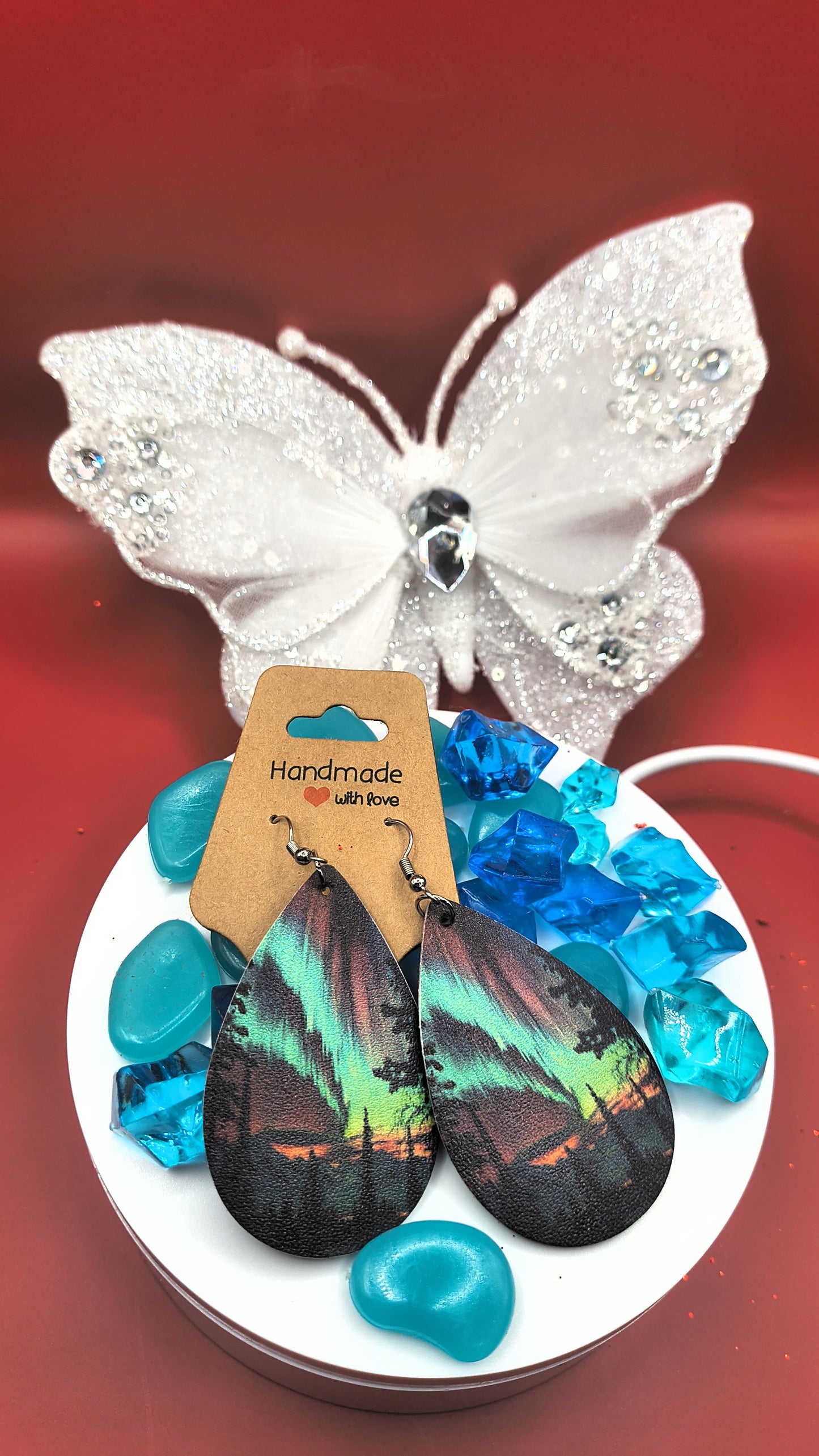 Northern lights teardrop earrings