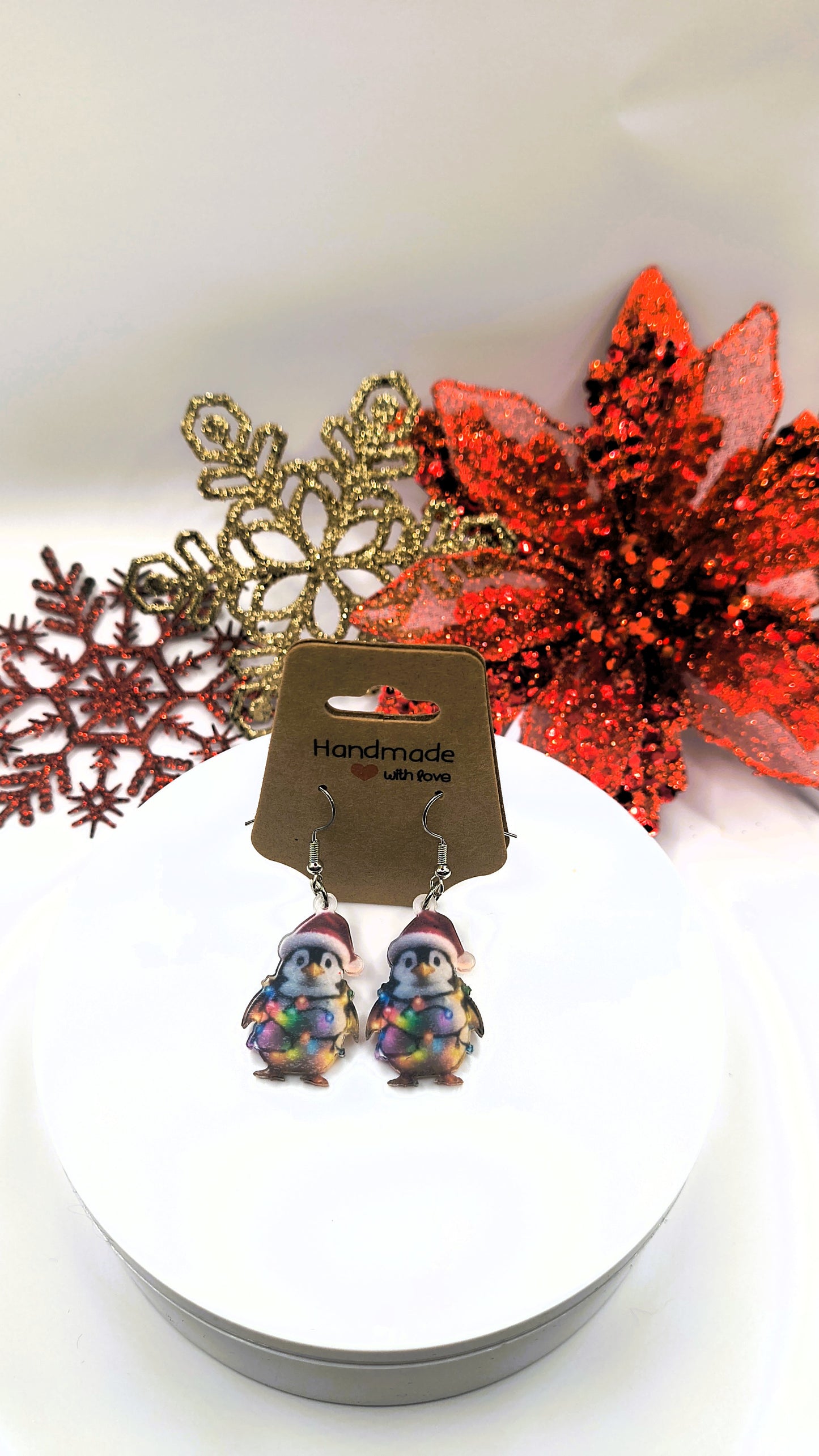 Christmas Penguin Earrings