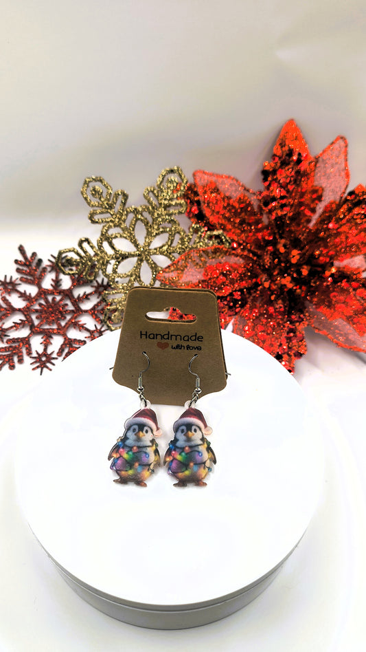 Christmas Penguin Earrings