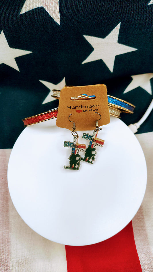 Soldier American Pride Earrings